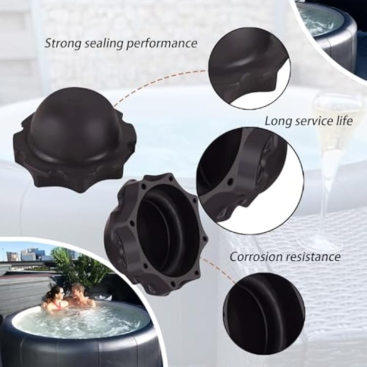 XTPTFABS Hole Plug Filter Stopper Caps Fit for Coleman Lay-Z-Spa Inflatable Hot Tub Spa,for Coleman P6575 SaluSpa Inflatable Hot Tub Spa Accessory