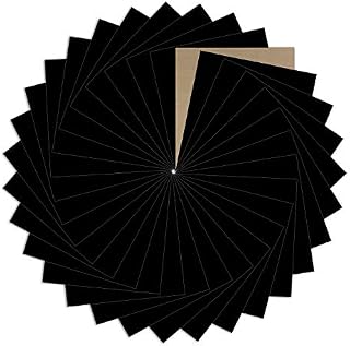 YRYM HT HTV Heat Transfer Vinyl Bundle - 31 Pack 12" x 10" Sheets Iron on Vinyl for DIY Iron on Fabrics T-Shirts Heat Press Machine Black