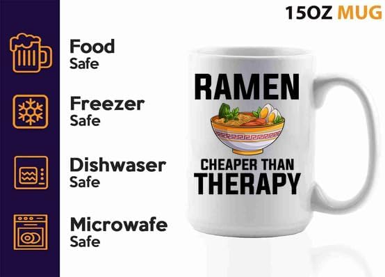 Ramen Coffee Mug 15oz White -Ramen Cheaper - Food Lovers chicken pumpkin vegan pantry spicy noodles image 4