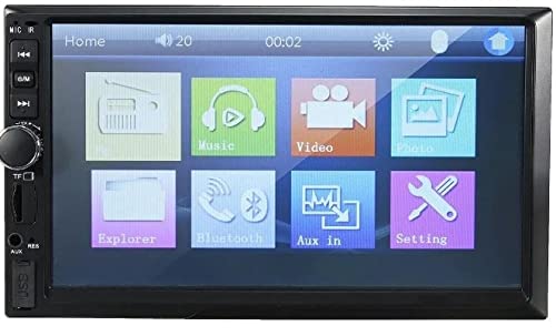 Image of AYW 7 INCH Double Din Car Screen Stereo Media Player Audio Video Touch Screen Stereo Full HD with MP3 /MP4 /MP5 /USB /FM Player /WiFi /Bluetooth & Mirror Link for New Scorpio
