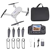 EVTSCAN Cámaras duales Plegables Drone WiFi Altitud Hold RC Quadcopter Screen Remoto para Adolescentes Principiantes