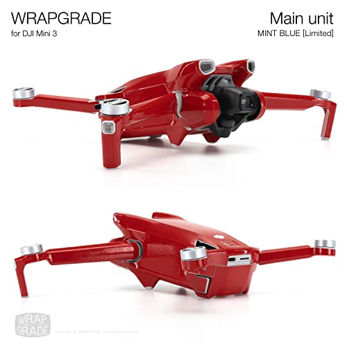 WRAPGRADE Skin Stickers compatible with DJI Mini 3, Super Red - Image 4
