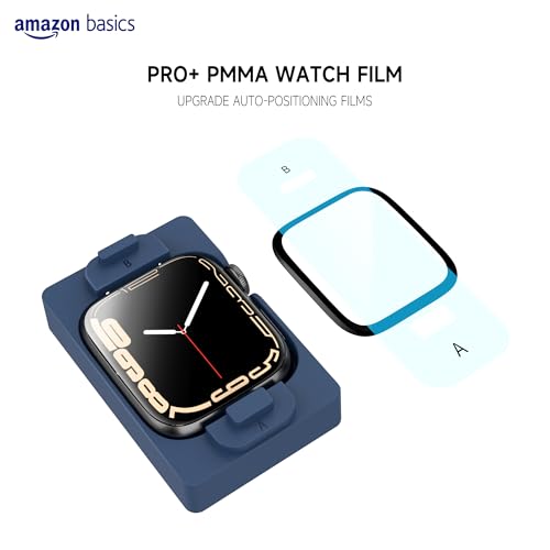 Image of amazon basics Pro Protection Screen Protector for Apple Watch 9 (45mm) with Self Aligning Applicator - (Pack of 1)