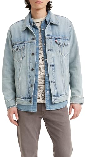 Levi's Herren New Relaxed Fit Trucker Jacke, Huron Waves, M