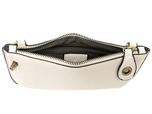 Image of Joy Susan Women's Fashion Purse Mini Crossbody Wristlet Clutch Handbag - White