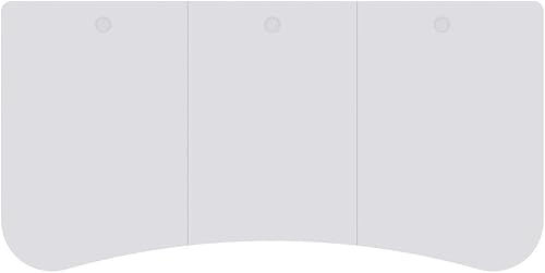 Monoprice Mesa de escritorio de 3 piezas preperforada de 63 pulgadas de ancho, color blanco, tamaño personalizado para escritorio motorizado y