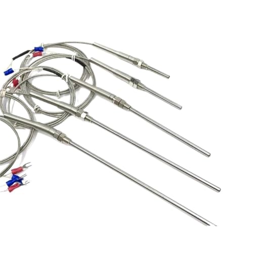 Termopar tipo K M8 con sonda de 100mm y cable de 2 metros para medición de temperatura de hornos