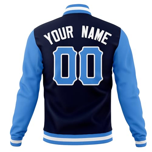 Freecustom Custom Jacket Causal Letterman Varsity Baseball Bomber Jacket Stitched Any Text Logo for Men/Women/Youth2