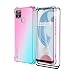 Produktbild GOKEN Hülle für Realme C21Y (Realme C21-Y)/ Realme C25Y + 2 Panzerglas, Schutzhülle TPU Silikon Handyhülle mit Farbverlauf Design, Transparent Stoßfest Bumper Case Soft Flex Cover, Pink/Grün