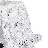 Rete mimetica, rete mimetica neve, rete protezione solare esterna, tenda da sole, leggera, adatta for pergola, recinzione, tetto, campeggio, fotografia, scene di film, giochi for bambini,Bianco(1.5x3m