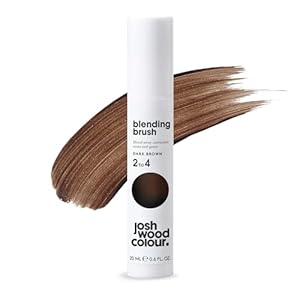 Josh Wood Blending Brush (Dark Brown) – Grey Root Touch Up to Cover Regrowth in between Colouring – Instant Coverage – Temporary, WASHES OUT – Vegan (20ml)