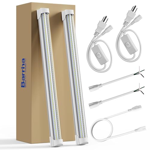 Image of Barrina T8 LED Shop Lights 1.5FT, 25W 3450LM 6500K, 2 Pack High Output Tube