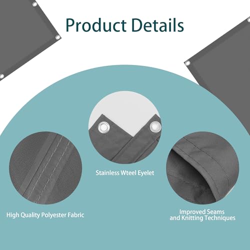 Voiles d'ombrage imperméable 2x4 m pour bloquer la chaleur du patio - 6