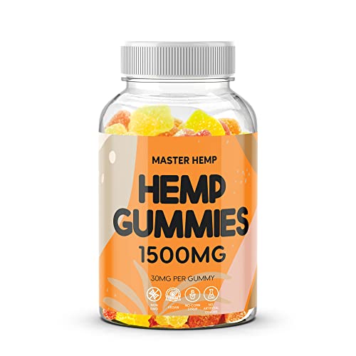 Organic Hemp Gummies Advanced Extra Strength - High Potency Best Sleep Gummy for Adults - Low Sugar Candy Zero ÇBĎ Oil, Made in USA