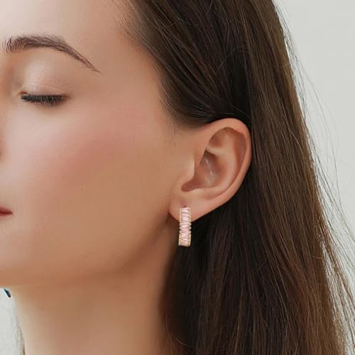 Christmas Gold Earrings for Women,Fashion Christmas Rhinestone Earrings,Holiday Crystal Hoop Earrings Festival Trendy Jewelry2