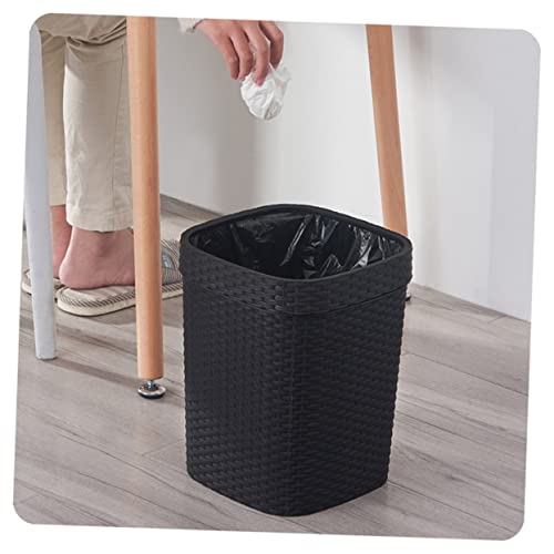 Bote de basura rectangular grande de plástico SOLUSTRE miniatura 5