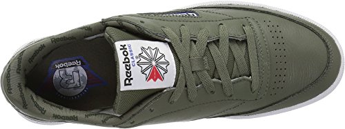 Image of Reebok Men's Club C 85 SO Fashion Sneaker, Hunter Green /Primal Red /Black /White /Vital Blu, 9 M US