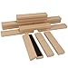 Kurtzy Boite Cadeau Collier Vide en Carton Marron Mat (Lot de 12) - 21 x 4 x 2 cm - Insert en Mousse - Boite pour Offrir Bijoux, Boucles d’Oreilles, Colliers, Bracelets et Bagues