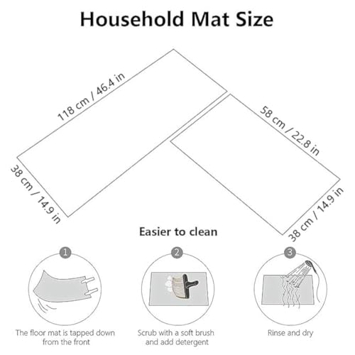 Image of Roslen Non Slip Kitchen Mat for Floor Water-Resistant Floor Rug with Ethnic Printed Mat for Home Decor, Soft Cushioned Long Mat for Daily Use, Anti-Fatigue Runner Rug Carpet for Kitchen Sink & Laundry