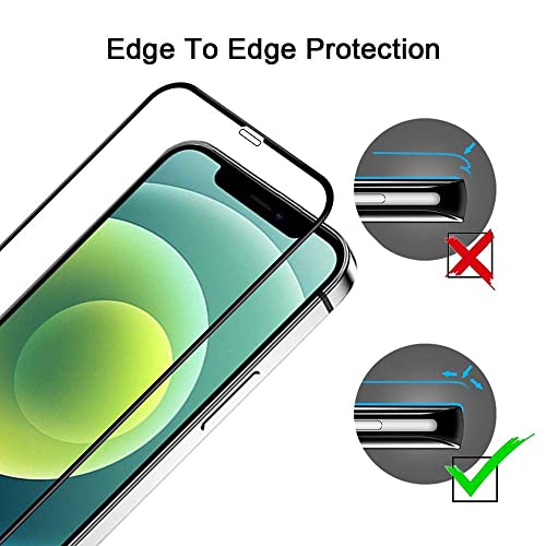 Image of STP FEEL [2 Pack Military Grade Premium Tempered Glass For iPhone 12 Mini (5.4 Inch) Edge to Edge Super Tough 9H Hardness Screen Protector Guard with Easy Installation Kit