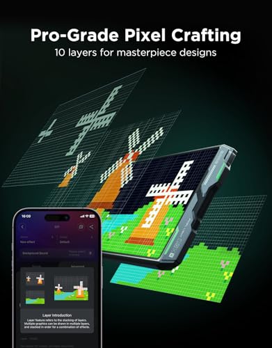 govee gaming pixel light rgbic led panel with real-time info display 150 scene modes amp diy options smart pixel lights wi-fi only works with alexa ideal for game room decor 32x32 pixels