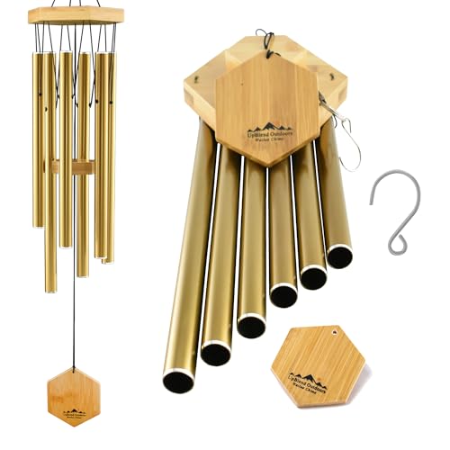 Wind Chimes for People Who Like Their Neighbors, Give a Thoughtful Memorial Gift or Love it as Your own Unique Outdoor Windchime, Made of Aluminum/Bamboo, a Beautiful Deep Tone Chime