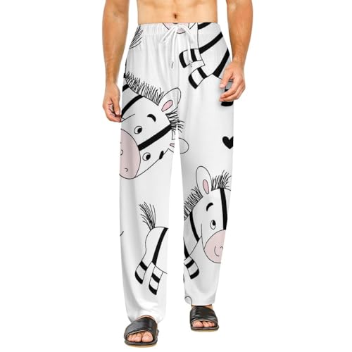 Bas de pyjama femme long rayé S pantalon de détente fluide vêtements de nuit