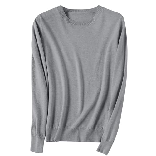 Image of Sweaters for Women Fall Long Sleeve Lightweight Crewneck Knit Tops Casual Soft Pullover Sweater Base Layer Shirts