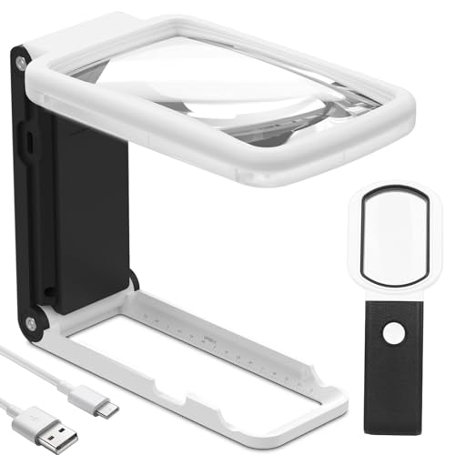 Illuminazione LED adattabile a 9 luci con funzione UV: Goditi una visione chiara in ogni condizione di luce. Con 6 LED bianchi per un'illuminazione uniforme e potente, 2 lampade UV per verificare le banconote e un LED dedicato per la lente 25x. Tre modalità soddisfano ogni esigenza.