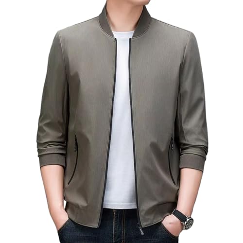 Veste bomber vintage noire tricotée avec col de baseball pour un style business décontracté