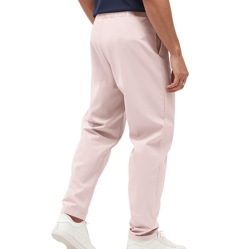 Men's Casual Pants Baggy Loose Fit Drawstring Waisted Elastic Long Pant Classic Solid Work Office Business Trousers3