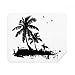 Beach Coconut Tree Illustration Pattern Cleaning Cloth Screen Cleaner 2pcs Suede Fabric