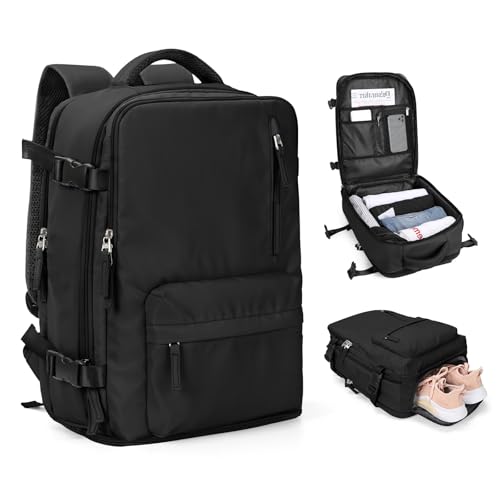 SZLX Zaino Ryanair 40x30x20 Borse da Cabina per Easyjet 45x36x20 Bagaglio a Mano Donna con Porta USB Zaini Casual per Laptop da 14 Pollici Borsa da Viaggio Uomo con Porta Scarpe
