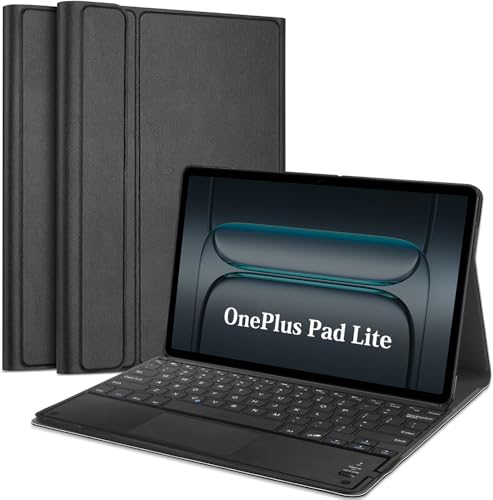 Image of HOM Tri Fold Detachable Wireless Bluetooth Keyboard with Trackpad /Touchpad Tablet Cover Case for OnePlus Pad Lite Tablet 11-inch