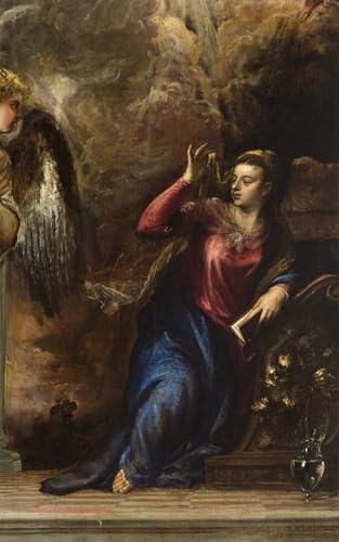 Tableau Détail de l'Annonciation de Tiziano Vecelli Toile Murale Art 60x90cm