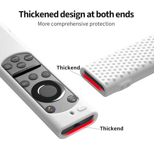 Image of OBOE Silicone Tv Remote Cover for Samsung Smart Tv Remote Half Wrap, G-White