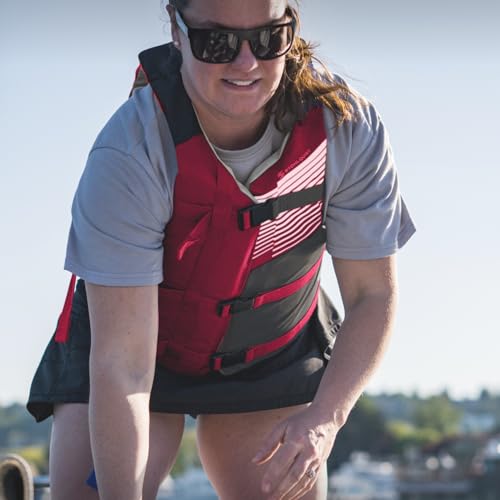 Image of Stohlquist FIT Oversized Adult Life Jacket, US Coast Guard Approved Type III Life Vest, PFD for Men and Women, Easily Adjustable, Lightweight and High Buoyancy - Plus Size (48-60 inch Chest)