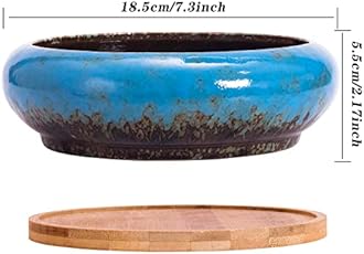 ARTKETTY Succulents Plants Artificial - 7.3 Inch Large Potted Fake Succulent Plants for Home Office Desk Decor, Realistic Faux Succulents in Glazed Ceramic Pots