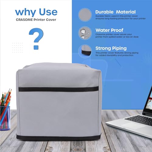 Image of Crasome Dust & Water Proof Printer Cover for HP Smart Tank All-in-One 670 / 675 (Grey)