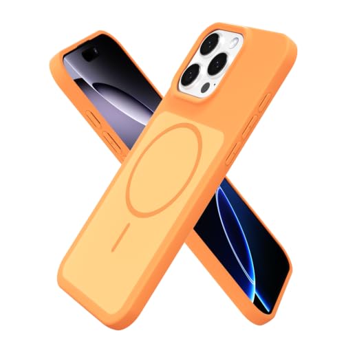 Coque iPhone 16 Pro Max silicone orange pour le quotidien des femmes