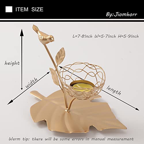 Jiomhorr <2022 New> Votive Tealight Candle Holders, Vintage Candle Stand For Home Decor Centerpiece, Golden Bird Shaped Iron Candle Holder, Tabletop Decorative Tealight Candle Stands #TOP2