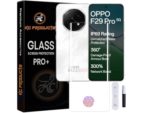 Image of UV Tempered Glass Screen Protector Compatible For Oppo F29 Pro 5G (6.7 Inch) with Easy Self Installation Kit