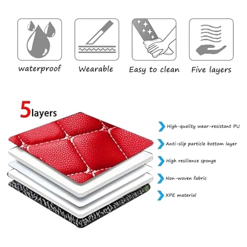 Tapis de sol imperméable en cuir pour BMW X6 F16 protection totale intérieur - 4
