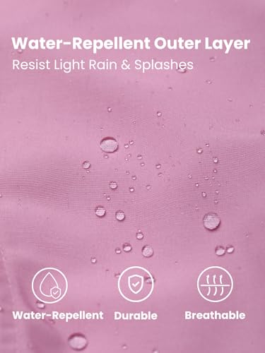 Image of WELAKEN Fleece lined Jackets with Water-Resistance Frabic for Kid's & Toddler II Girl's Rain Jacket & coats