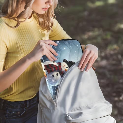 Funda para portátil 13-14 pulgadas impermeable con diseño de muñeco de nieve miniatura 6
