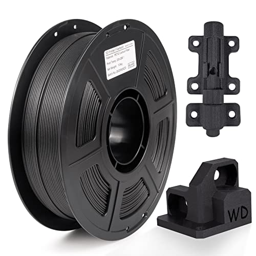 IEMAI PETG CF 1Kg, Kohlefaser PETG Filament 1.75mm, PETG Schwarz mit 20% Carbon Fibre, PETG CF 3D Drucker Filament 1.75mm, Maßgenauigkeit +/- 0,02 mm