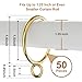 GASRONS 50 Pack Gold Metal Curtain Rings with Eyelets, 1.5 inch Inner Diameter Drapery Rings Apply for Curtain Rods(Fits Up to 1 1/4-Inch Rod)