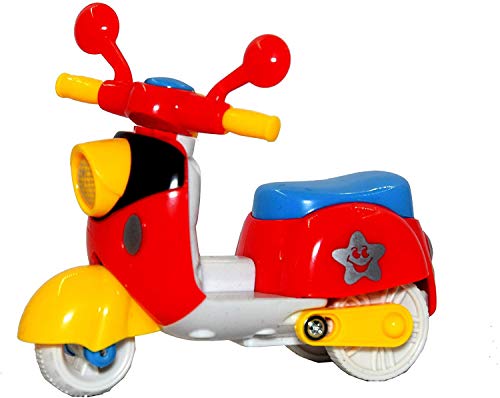 Morbrix Mini Scooter Toys ,Toddlers Steering Wheel Pull Along Toy Baby Boys Girls, ( Random Color ) [Pack of 1]