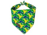 Lionet Paws Summer Football Dog Bandana Washable Cotton Handkerchief Scarf Triangle Football Club Game Bandana Bandana for Small Medium Dogs Girl Boy
