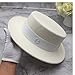 Produktbild MNBY Flacher Zylinder Männer und Frauen weißer Zylinder Hut breite Krempe Hut Fedora Hut Bowler Hut DIY Hut (Farbe: Weiß, Größe: 57-58)